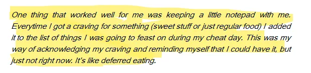 Sample meal plan combinations from The 4 Hour Body book